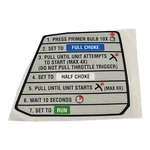 Homelite 940734067 Starting Label Decal Ry34001 Ry34422 Ry34441. Fixed Price $9.95.