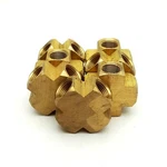 Lot Of 7 Milton S-656-1 Brass Cross Fitting, 4x 3/8"npt, 1 3/4 X 13/16". Fixed Price $49.00.