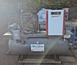 Used 10-hp American Imc Piston Air Compressor On A 120-gallon Tank With Starter. Fixed Price $3200.00.