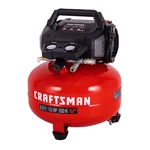 Craftsman 6-gallon Portable Electric 150 Psi Pancake Air Compressor. Fixed Price $109.00.