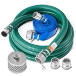 Vevor Suction Hose Kit For Water Pump 2 In X 20 Ft Green/50 Blue Hoses. Fixed Price $101.99.