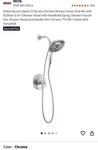 Delta Saylor 17 Series Dual Shower Head Chrome Valve Trim Kit Handheld Spray. Fixed Price $100.00.
