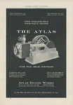1906 Atlas Engine Works Ad Indianapolis In Industrial Four Valve Motor. Fixed Price $9.99.