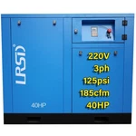 230v 3 Phase Rotary Screw Air Compressor 40hp/30kw 185cfm 125psi For Industrial. Fixed Price $8699.00.