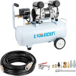 Quiet Air Compressor, Only 68db, 5 Gallon Steel Tank, 2.8cfm 90psi, Oil-free,. Fixed Price $164.35.