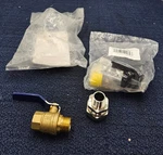 Rapidair M8203v Maxline Dual Port Outlet W/ Shutoff Valve 1" Inlet X 1/2". Fixed Price $99.95.