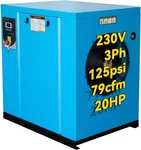 15kw 20hp Rotary Screw Air Compressor 230v/3ph 79cfm 125psi Variable Speed Drive. Fixed Price $5749.99.