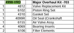 4998-vrd Major Overhaul Kit For Saylor Beall 703 (after Sept 1980, Sn 3a-5-ge). Fixed Price $352.56.