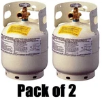 (2) Manchester 10054.3 5 Lb Steel Propane Tanks W Qcc1 Valve & Overfill Device. Fixed Price $199.98.