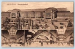 Leipzig Saxony Germany Postcard Central Station Multiview 1924 Vintage Posted. Fixed Price $29.95.