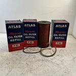 Lot Of 3 Vintage Atlas P82 Micronic Oil Filter Refills With Dirt Check Window. Fixed Price $39.80.