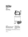 Owner's Manual & Parts List Craftsman Portable Air Compressor - Model. Fixed Price $19.95.